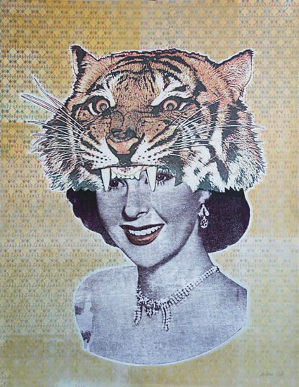 Jason CANTORO, Royal (Gold sounds), 2010, Serigraphie sur papier, 112 x 76 cm