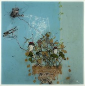 Wyse, Max. Le marché, 2006 Technique mixte sur plexiglas 122 x 122 cm