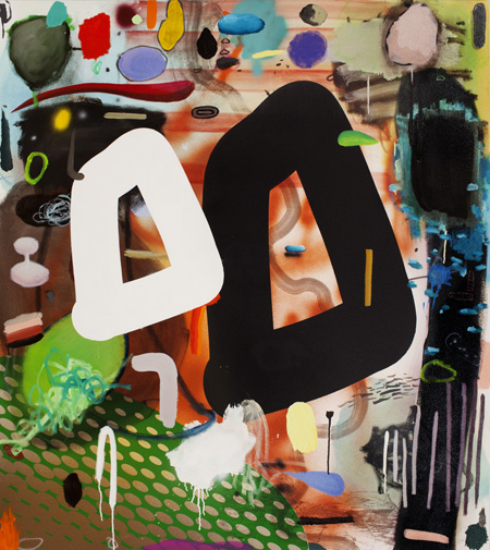 Dan Brault, Je t'aime à la folie (pour Zack), Acrylique et huile sur canevas, 54"x 48", 2013 