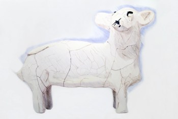 Jérôme Ruby, Le mouton, 2011 Stylo bille et crayon de bois sur papier 132 x 180 cm