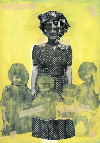 Jean-Francois Poisson, Sans titre, 2012, collage et peinture, 8,5x11