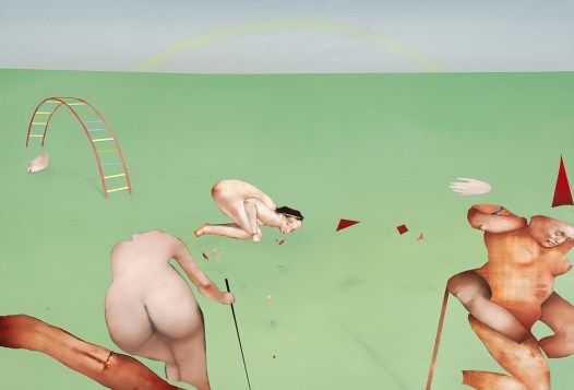 Alexis Lavoie, Découpe ( 7 ) : Parade, huile sur toile, 2011.