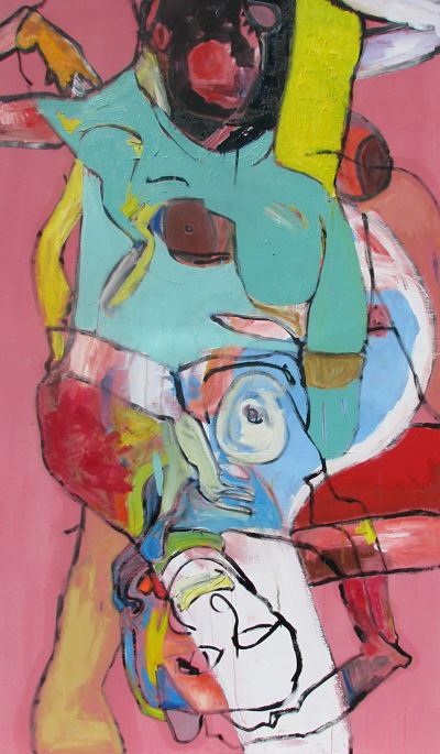 Nathalie Bruvels, Belle 30, huile sur toile, 60 x 30 pouces, 2012