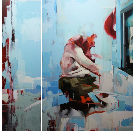 Benjamin Cohen, Study of a Figure and a Window, 2010, huile sur toile, 200 x 200 cm