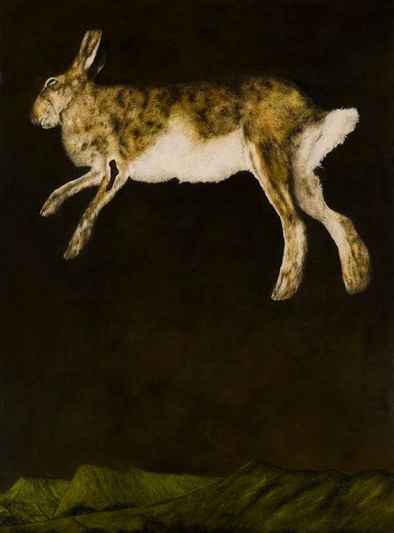 Dermot Seymour, Hiberno Hare,  huile sur toile - 220x163 cm, 2009