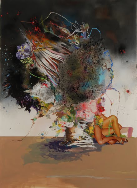 Lauren Rice, Aphrodite, collage, gouache et encre sur papier, 2010