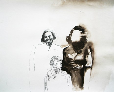 Daniel Domig, family, aquarelle sur papier, 34 cm x 42cm, 2004jpg