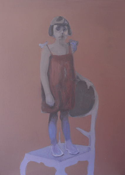 Nebojša Despotovic, Figure in red, huile sur lin, 140x100 cm, 2012