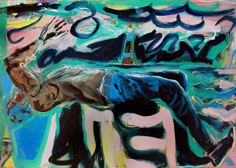 Simon Bayliss, Wreck, huile et acrylique sur toile, 2012, 170 x 120 cm.